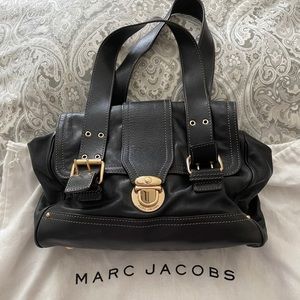 Marc Jacobs black leather handbag